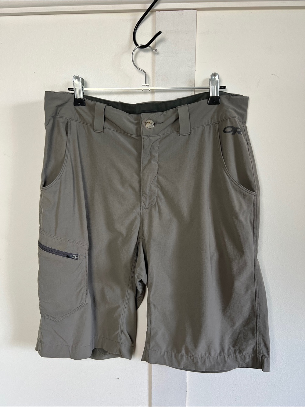 Outdoor Research Men's Olive Gray Hybrid Hiking Shorts